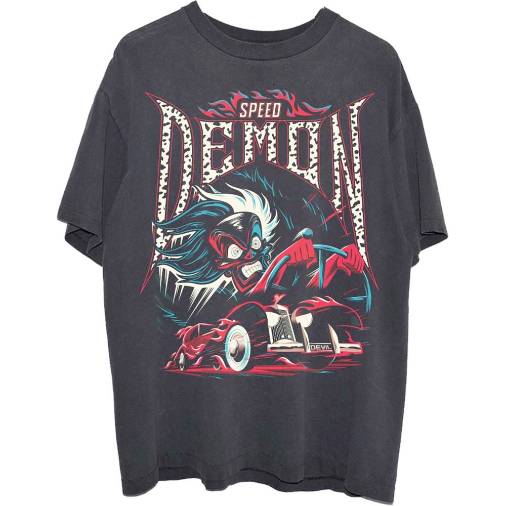 Disney 101 Dalmatians - Cruella Speed Demon Unisexe Tshirt - Noir